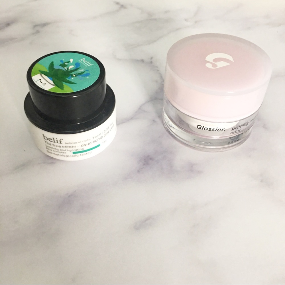 Travel Size Glossier and Belif